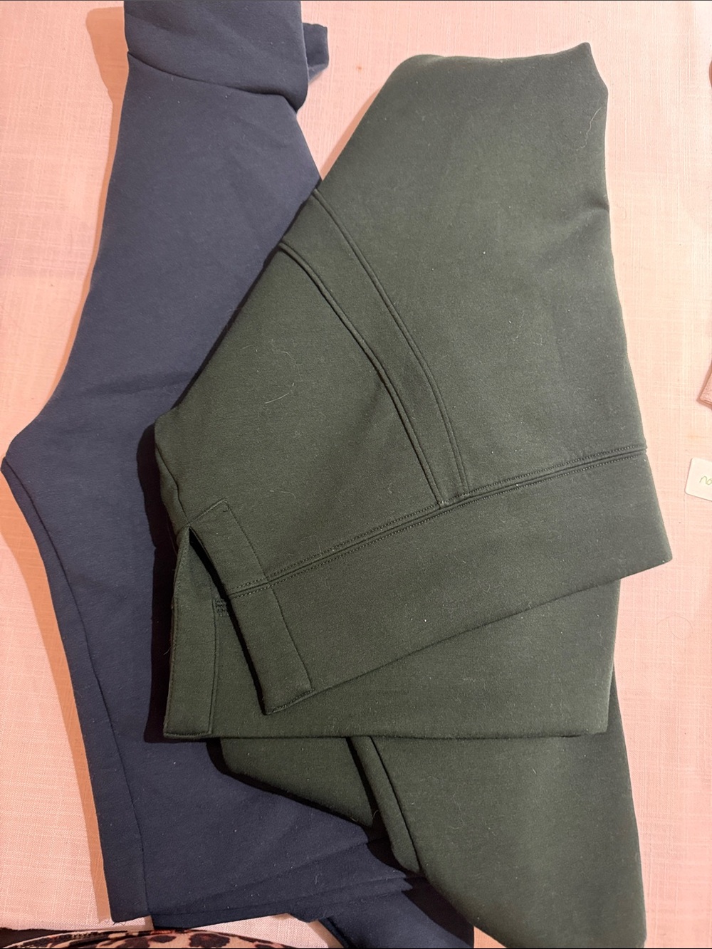 Kids Stretch Knit Bottoms - Navy and Dark Green